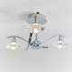 image 4 of Langella 3 Light Semi Flush Multi Arm Ceiling Light Chrome, Clear Crystal, G9