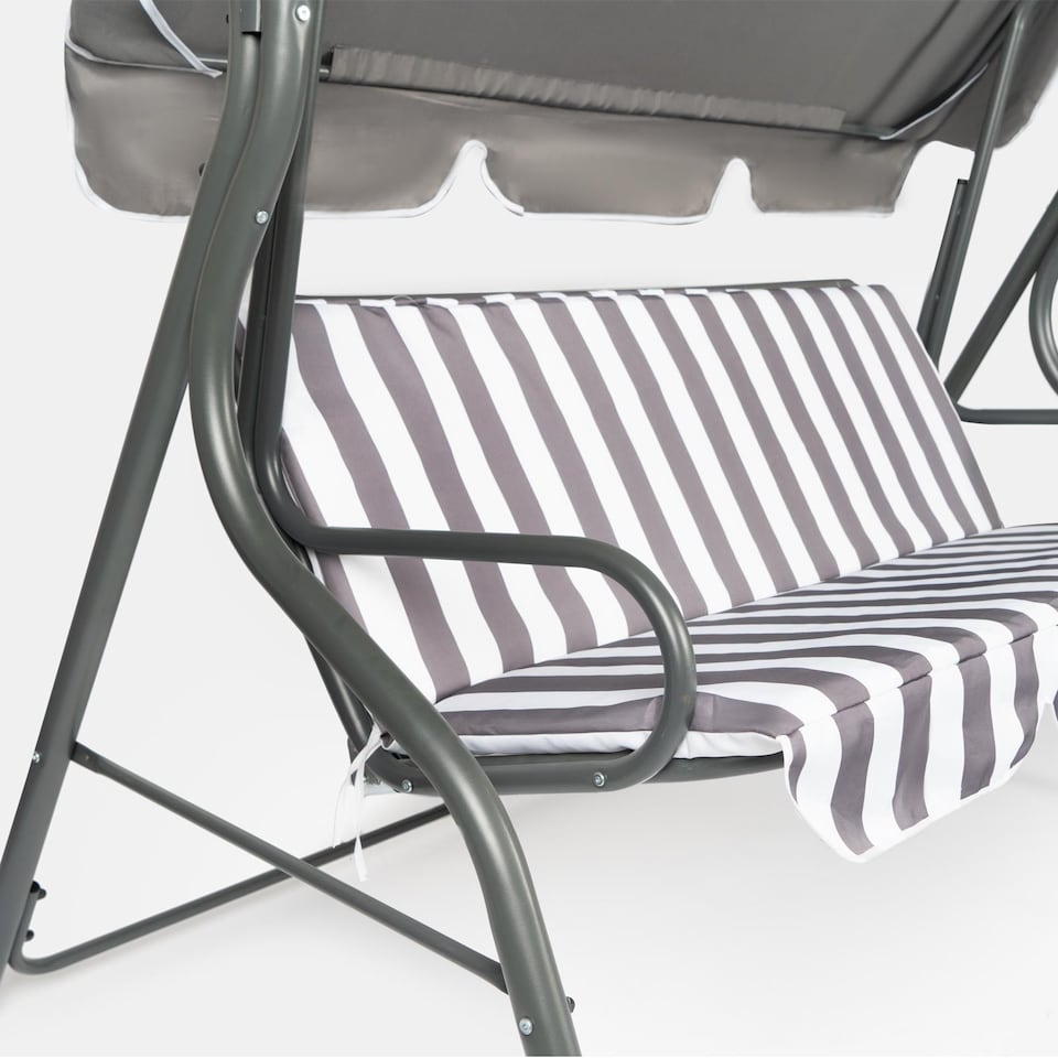image 1 of OHS 3 Seater Garden Swing Bench Chair Outdoor Hanging Seat Sun Shade