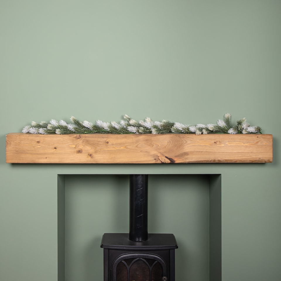 image 1 of 1.57m Plain Green Foliage Christmas Garland Decoration