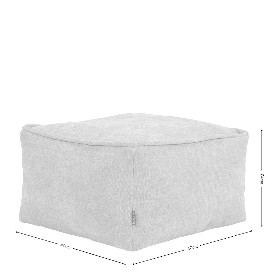 image 1 of icon Amara Chenille Bean Bag Pouffe Sage Green Green