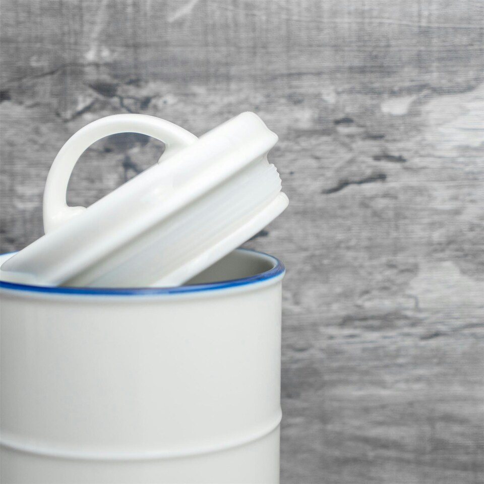 image 1 of Nicola Spring White Farmhouse Sugar Canister - 11cm