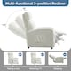 image 5 of MCC Direct Push Back Chair Teddy Fur Fabric Reclining Pushback Armchair Sofa