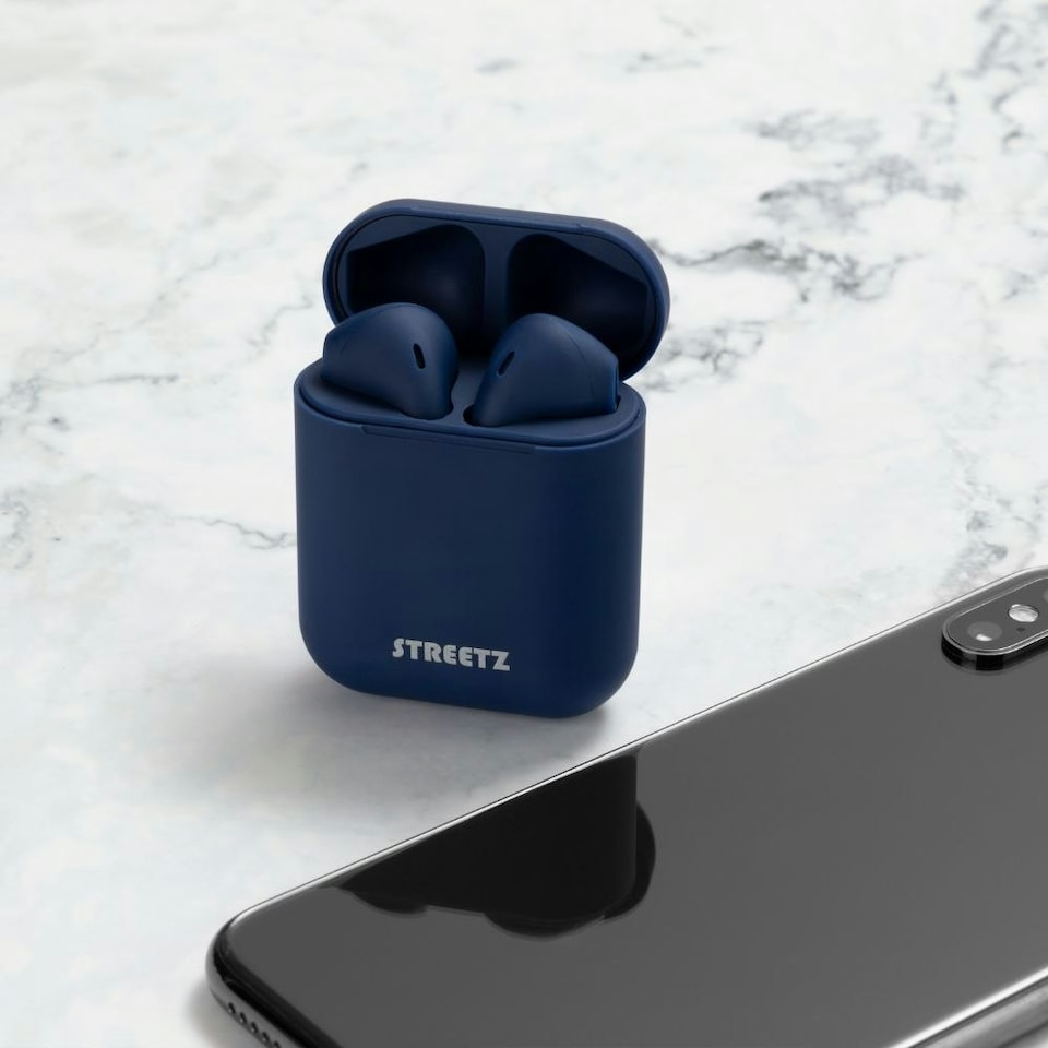 image 1 of STREETZ True Wireless Stereo Semi-in-Ear Earbuds Blue