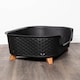 image 3 of 77cm x 58cm Black Plastic Raised Pet Basket with Legs