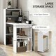 image 4 of HOMCOM 120cm Computer Desk Bookshelf Writing Table 6 Shelves White