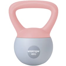 SPORTNOW Kettlebell with Soft Body and Non-Slip Handle | Pink | Pink and Grey