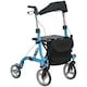 image 1 of 4 Wheel Rollator with Seat Adjustable Mobility Walker with Bag Dual Brakes