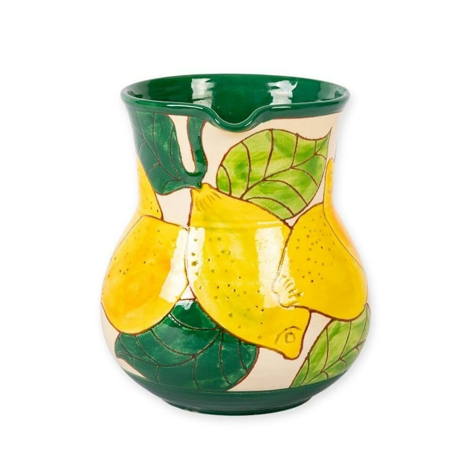 image 1 of Verano Spanish Ceramics Signature Large Jug - 19cm Lemons 1.5L