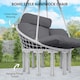image 4 of Outsunny Hammock Chair, Boho Hanging Swing Chair with Cushion, Dark Grey 