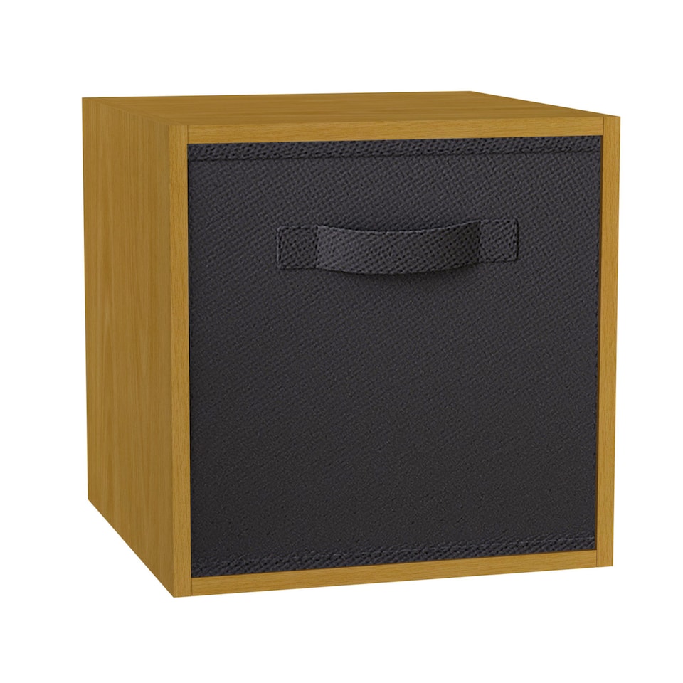image 1 of Cube Unit with Insert | Cream | Beech & Black | 1