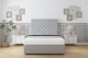 image 2 of Sloomy Mayfair Silver Plush Divan Bed Base 2 Drawers Same Side With 54 Inch Floor Standing Headboard | Silver | Silver | Super King | 1