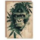 image 1 of Abstract Jungle Leaves Green Animal Man Him Birthday Card