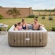 image 2 of Wave Pacific 6 Person Inflatable Hot Tub, EnergySave Bundle, Brown Rattan