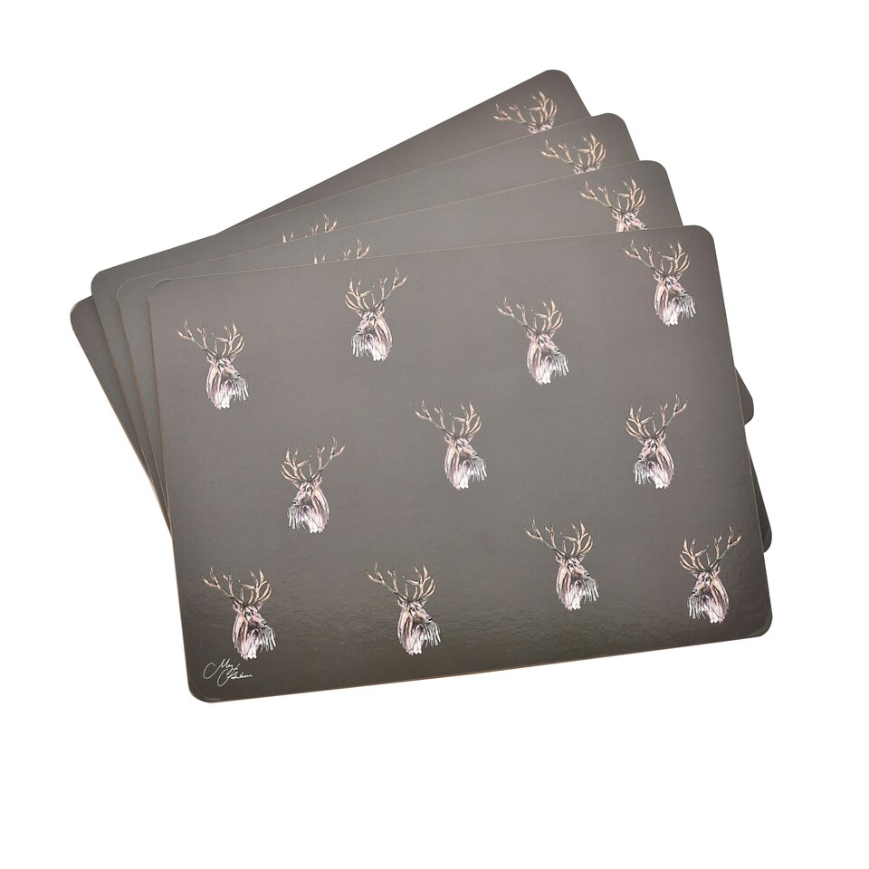 image 1 of Meg Hawkins Set of 4 Placemats Stag