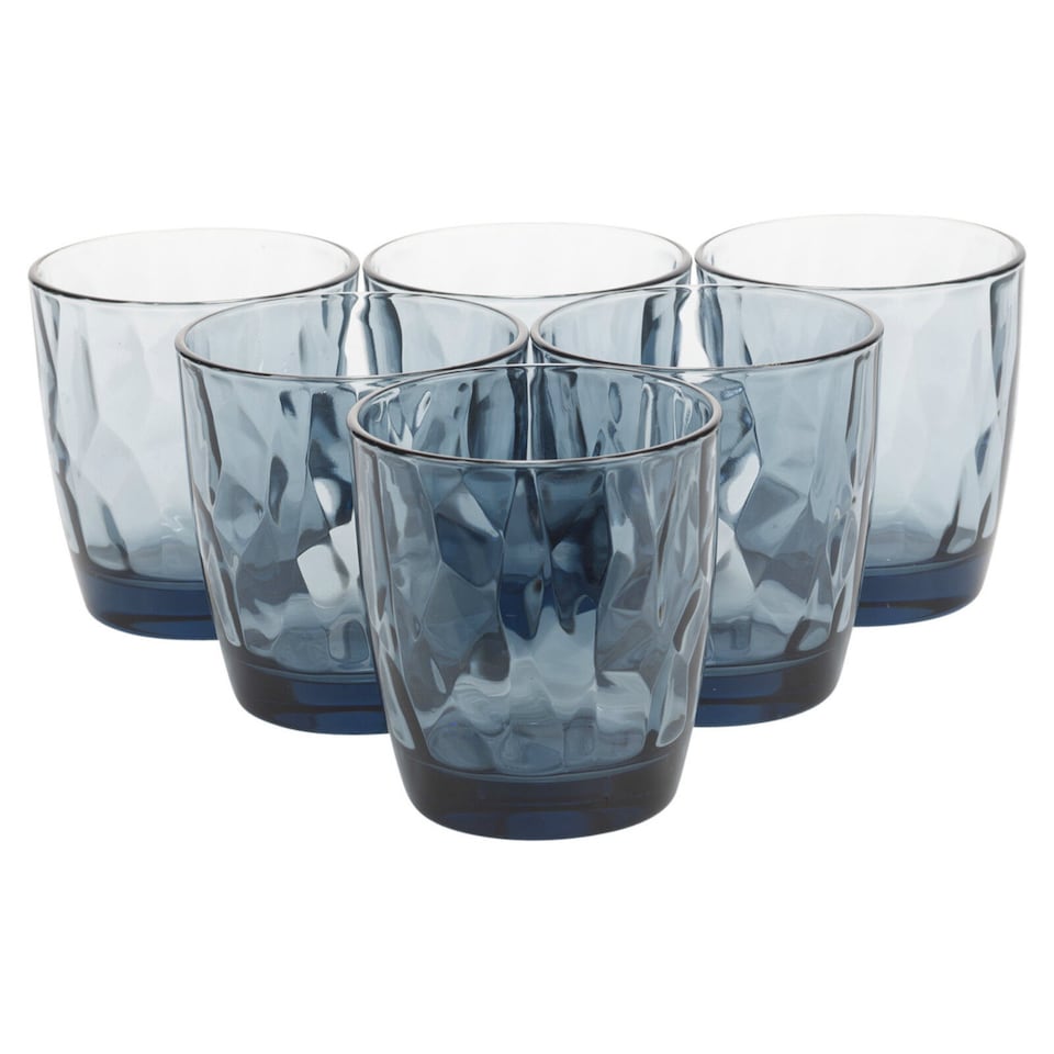 image 1 of Bormioli Rocco Coloured Tumbler Glasses - Pack of Six | Blue | 6