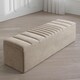image 1 of Safar 90cm Large Ottoman Storage Box - Naples Shoes Bench - Beige Lined Upholstery Blanket Storage Box