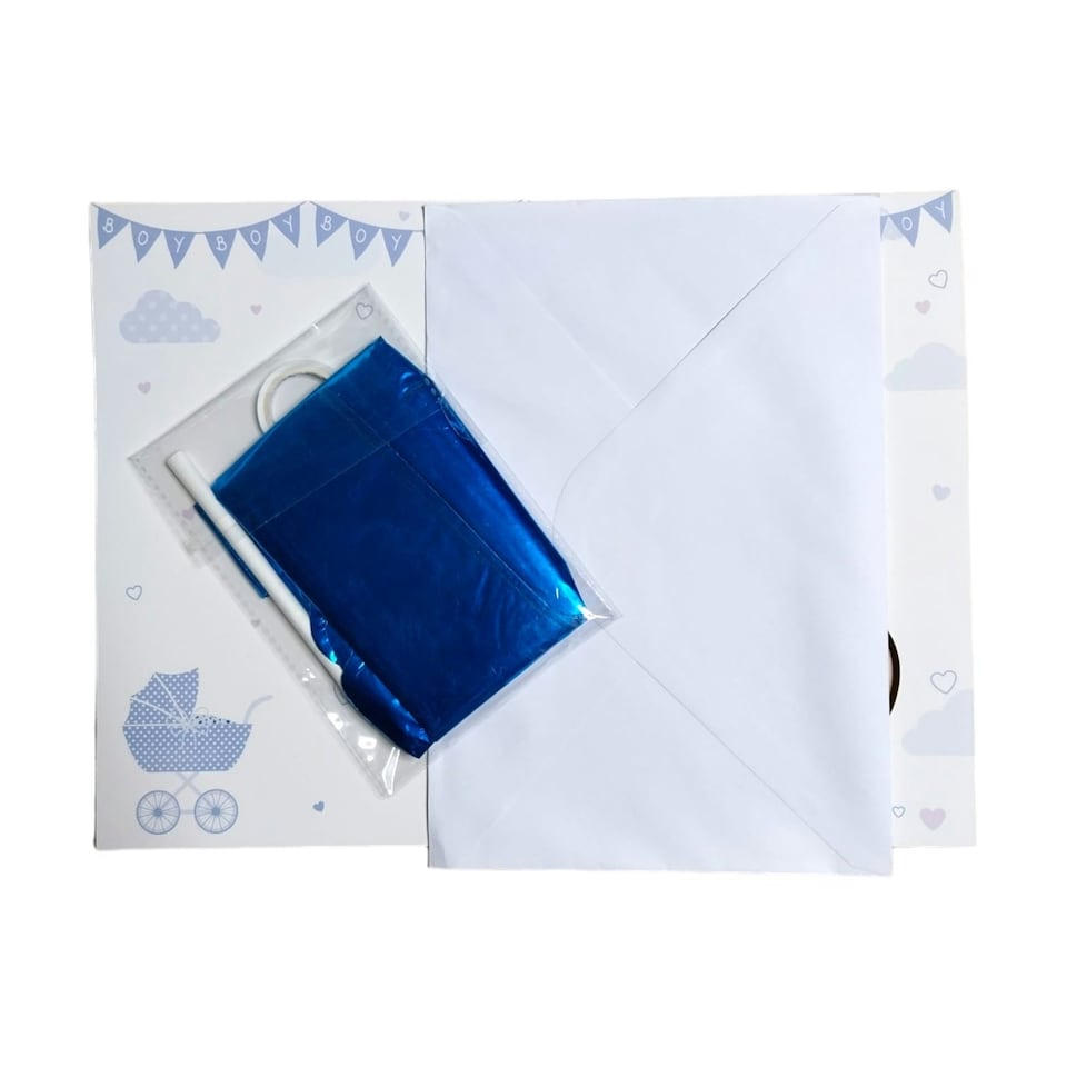 image 1 of On The Birth of a New Baby Boy Balloon Boutique Greeting Card