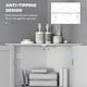 image 6 of kleankin Corner Bathroom Cabinet, Recessed Doors and Adjustable Shelf, White