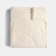 image 2 of OHS Tufted Contour Throw Teddy Fleece Blanket Winter Soft Warm Bedspread - 125 x 150cm | White | Ivory