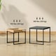 image 7 of HOMCOM Modern Coffee Table Set Square Nest of Tables for Small Space Black