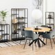 image 5 of Newcastle Asymmetrical Bookcase with 6 Shelves in Matt Black