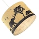 image 5 of Modern Safari Bamboo Pendant Light Shade with Black Animals and Trees | Brown | Brown | 1