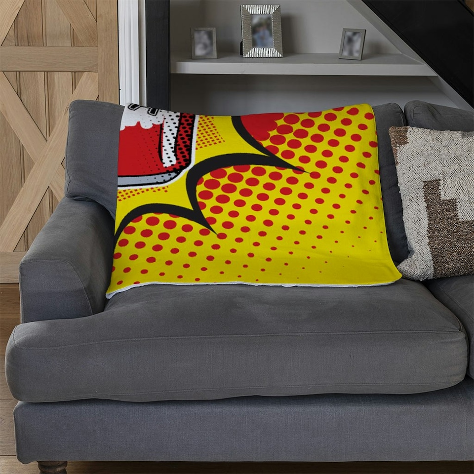 image 1 of Drink soda fast food vector illustration in pop art retro style (Blanket)