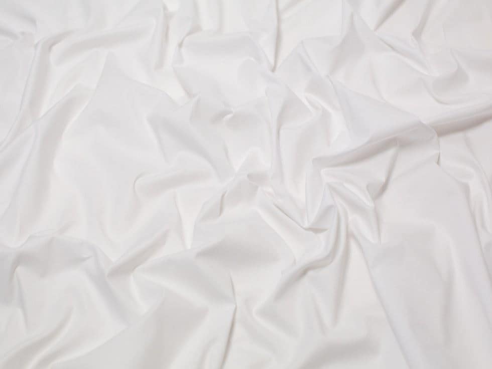 Minerva Core Range White Light Stretch Woven Cotton Poplin Fabric for Dressmaking, 144cm / 56" Wide - per metre