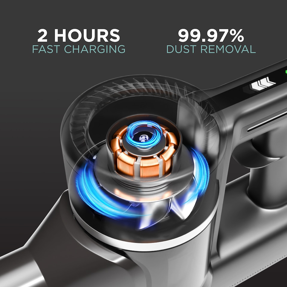 image 1 of DMD PowerPulse 3X Cordless Vacuum – 550W, 45Kpa, 50 Min Runtime, 3 Modes, Self-Standing, Wall Mount, for Floor, Carpet & Pet Hair