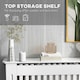 image 4 of HOMCOM Radiator Cover Painted Slatted MDF Cabinet Lined Grill 112x19x81cm