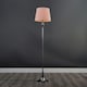 image 3 of ValueLights Modern Polished Chrome Spindle Design Floor Lamp With Pink Shade