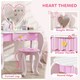 image 5 of AIYAPLAY Kids Dressing Table Set, Two-Piece Children Vanity Table with Stool 