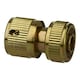 image 2 of Brass Garden Hose Quick Connector 1/2" Female Pipe Built in Auto water Stop