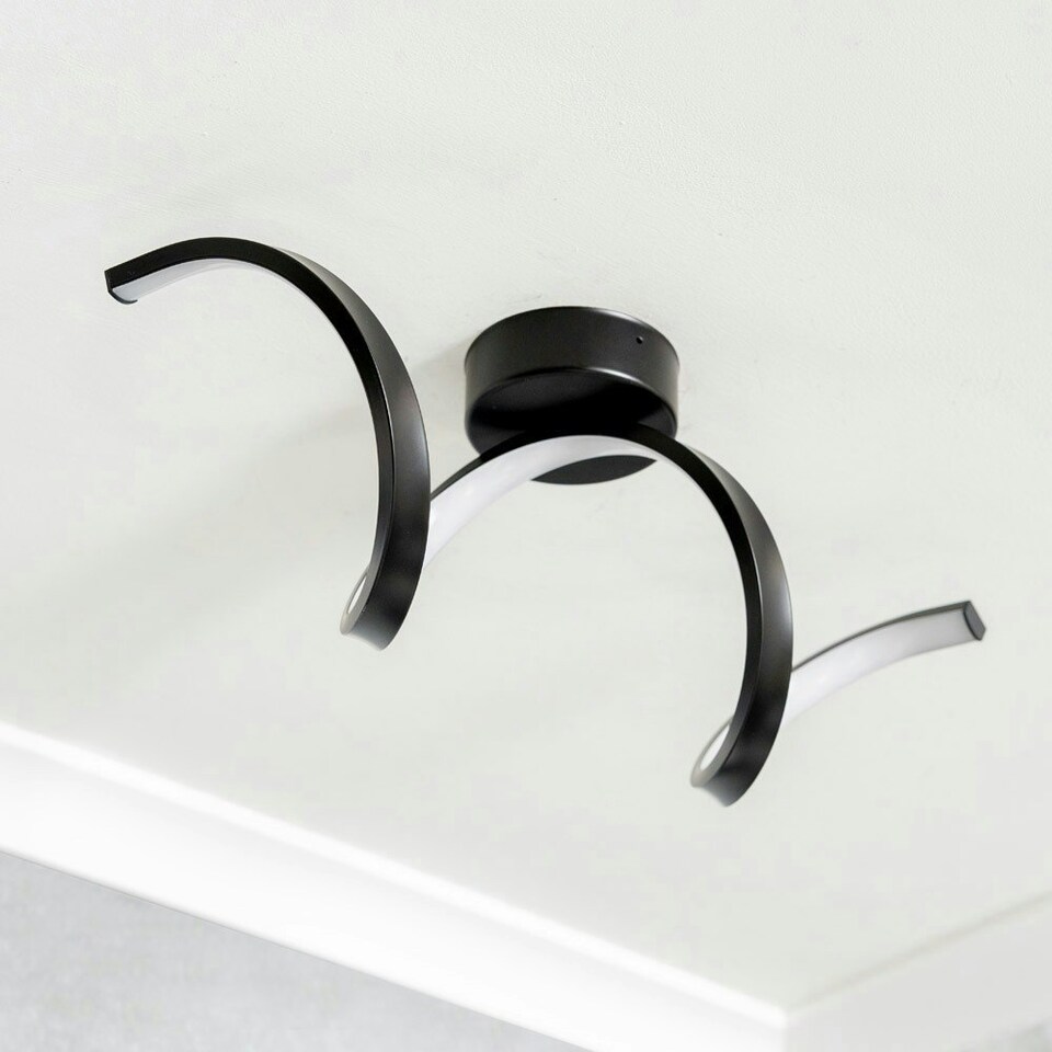image 1 of ValueLights Infinity Black Single Twist Integrated LED Wall Light