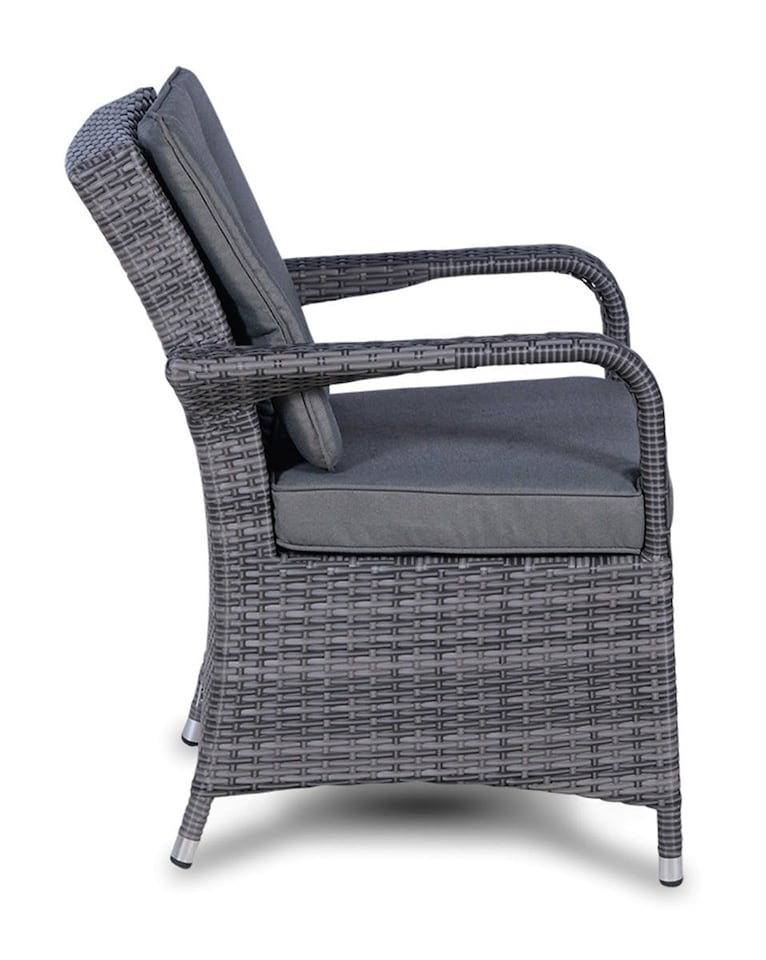 image 1 of Arizona Outdoor Rattan Garden Dining Chair Grey | Grey