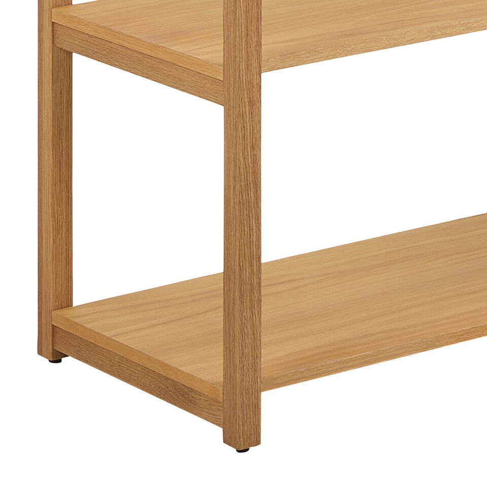 image 1 of Ludza Rectangular Bookcase With 6 Shelves in Oak