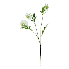 Hill Interiors The Natural Garden Collection Scabious Stem Artificial Plant - White - One Size