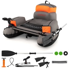 COSTWAY Inflatable Fishing Float Tube Portable Fishing Boat w/ Shoulder Straps