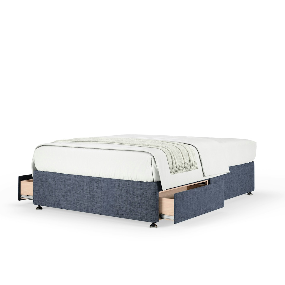 image 1 of Memory Maestro Memory Foam Midnight Linen 2 Drawer Divan Set Single