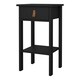 image 3 of Barcelona Bedside Table with 1 Drawer in Matt Black