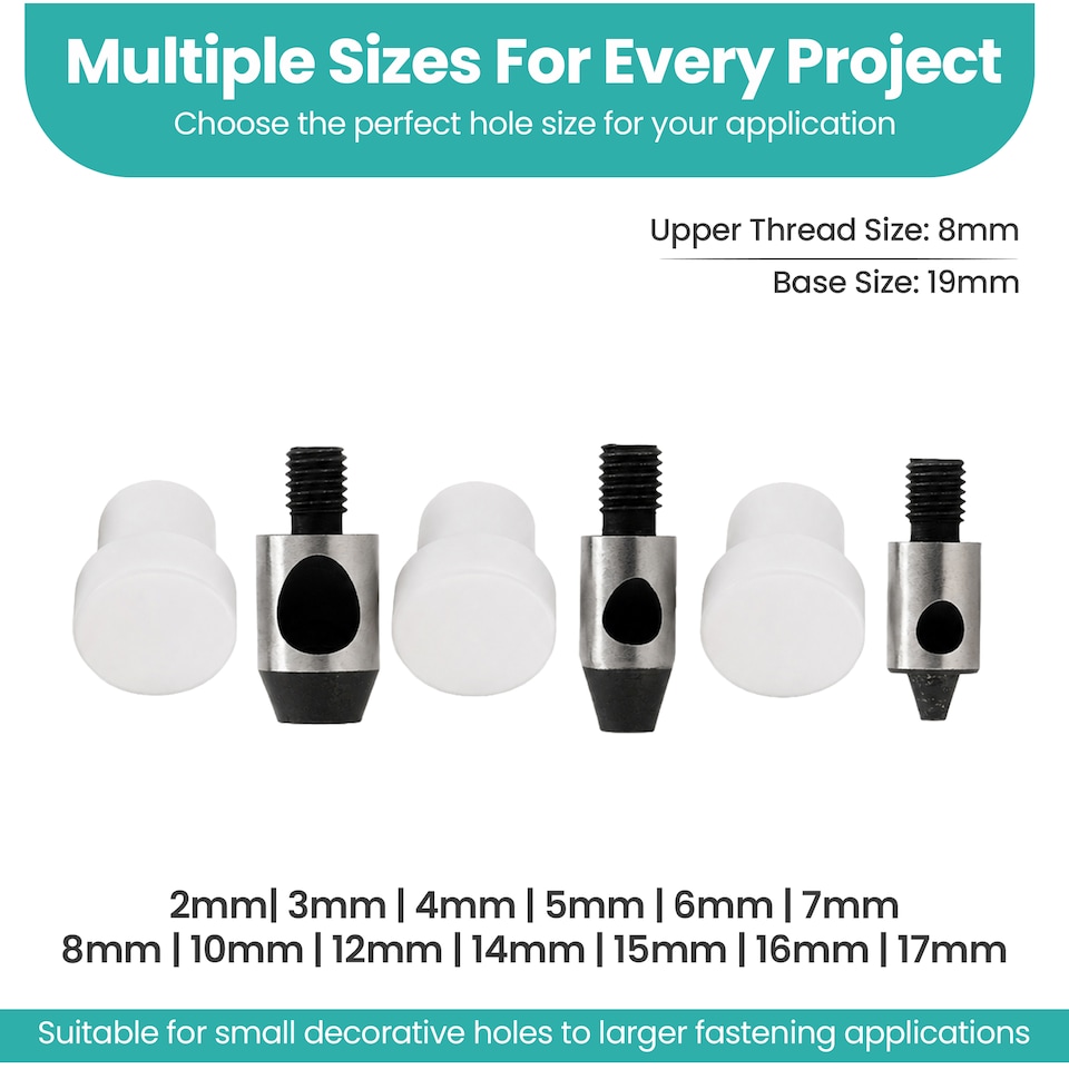 image 1 of 6mm Multi-Layer Hole Cutter Punch Die Tool with Plastic Base