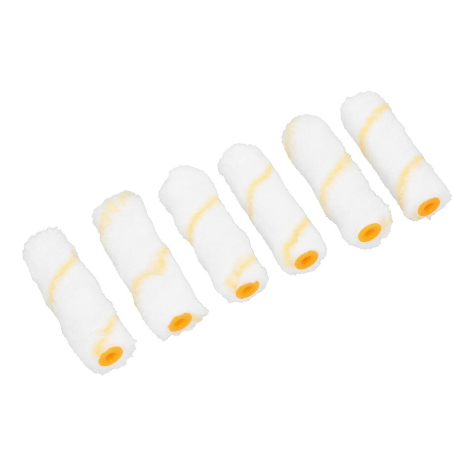 image 1 of 36pc 4" Mini Roller And Sleeves Set For Gloss Emulsion Paints Painting Decorating