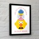 image 2 of Don't Hug Me I'm Scared (Worm In Our Brain) Framed 30x40cm Print