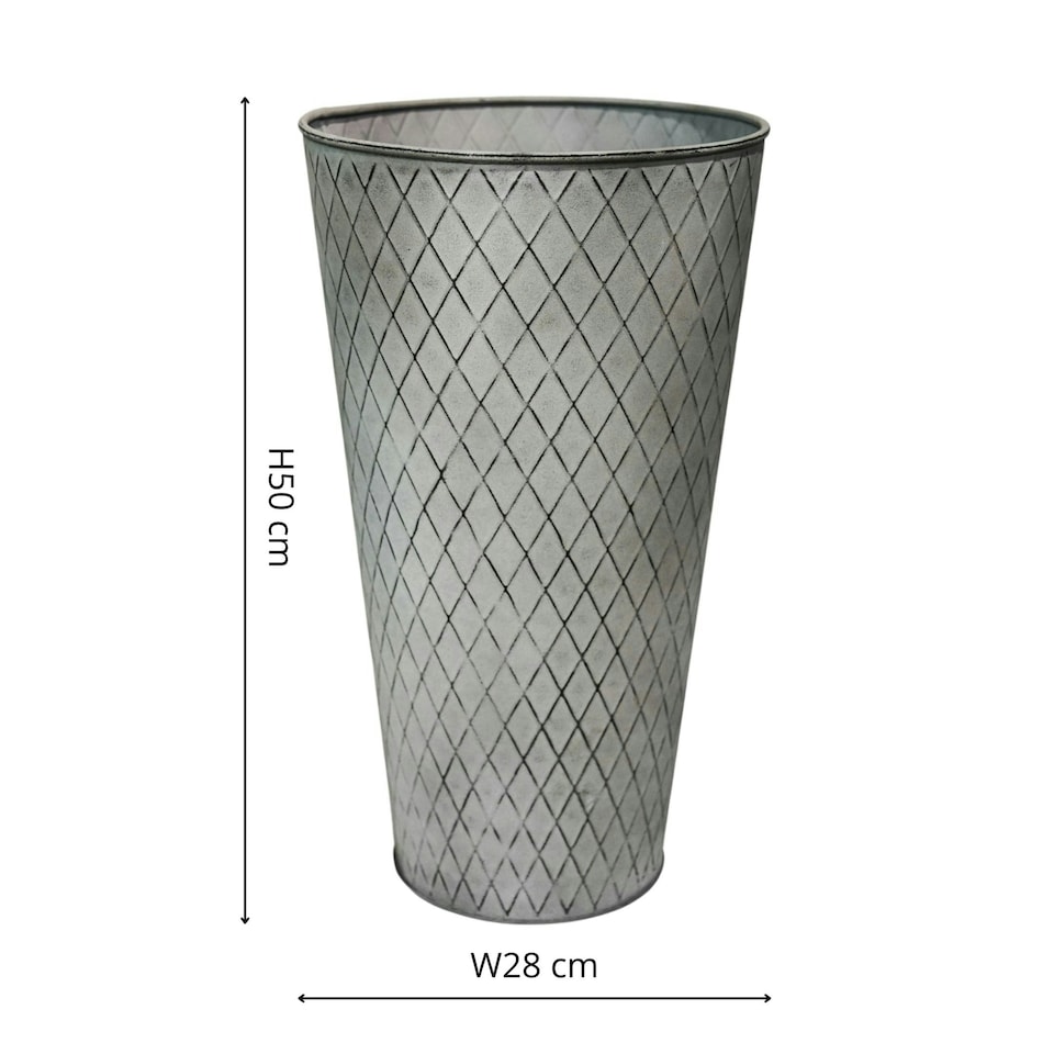 image 1 of Outdoor Chatsworth Zinc Vase Grey