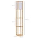 image 5 of HOMCOM 3Tier Floor Lamp, Floor Light with Storage Shelf, Reading Standing Lamp with Acrylic Shade for Living Room, Bedroom, Kitchen, Dining Room, Office, Dorm, 160cm, Natural