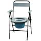 image 2 of Folding Steel Commode Toilet Chair Foldable Seat And Pan Portable disability aid
