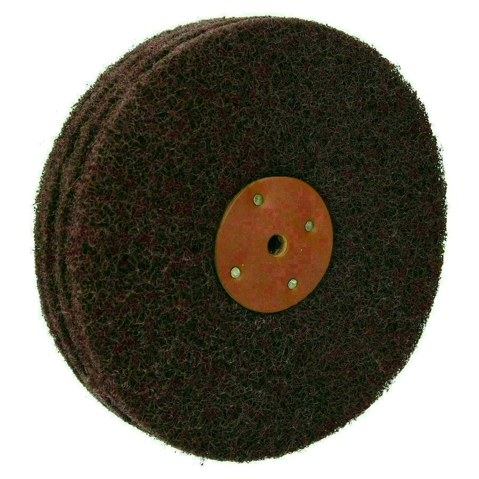 image 1 of Medium Abrasive Scotch Mop Rust Paint Removal Remover Polishing 8" x 4 Row