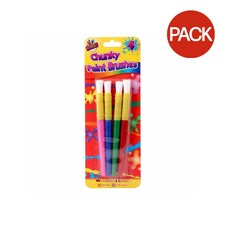 ArtBox Chunky Plastic Paint Brush (Pack of 4) - Multicoloured - One Size