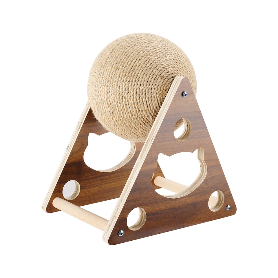 image 1 of Living and Home Cat Scratching Ball Toy Natural Sisal Scratcher Pet Toy