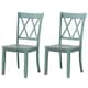 image 6 of COSTWAY Set of 2 Dining Chairs Wooden Armless Chairs Green